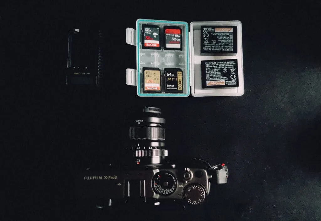 My camera gear layout