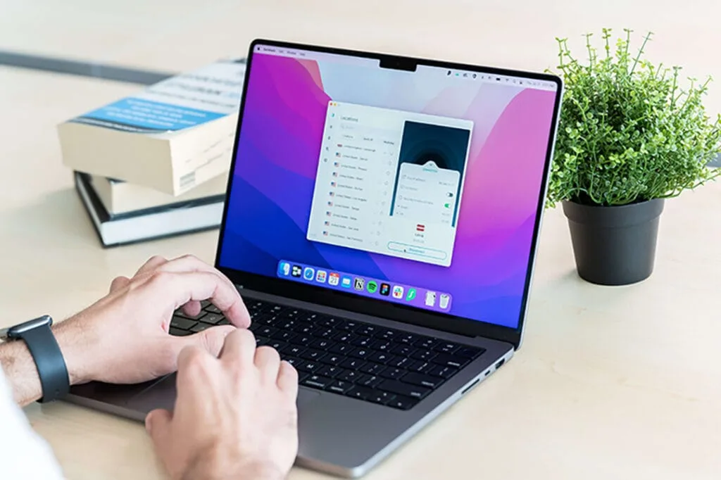 Surfshark laptop screen demo