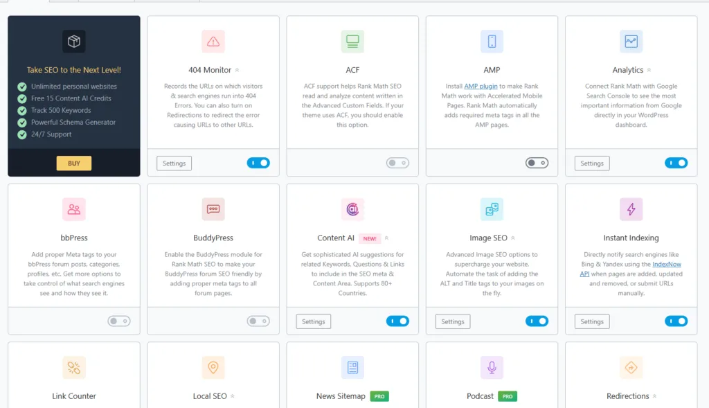 rankmath modules