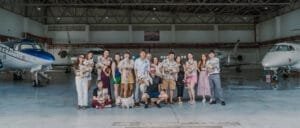 westies club group photo at hanger