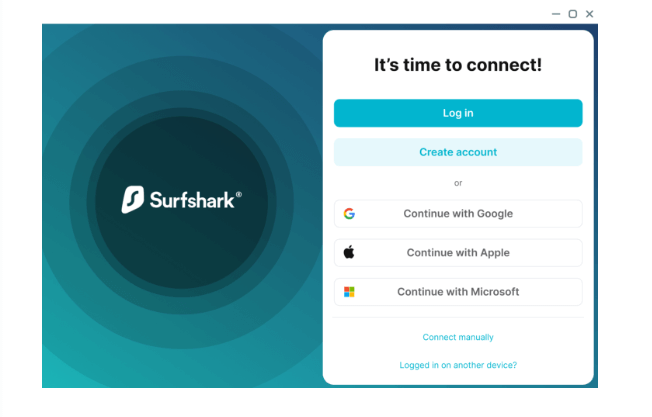 surfshark-login-screen